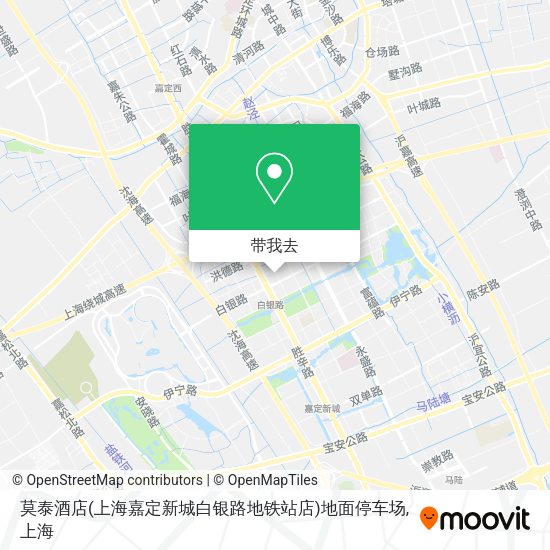 莫泰酒店(上海嘉定新城白银路地铁站店)地面停车场地图