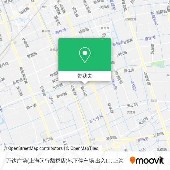万达广场(上海闵行颛桥店)地下停车场-出入口地图