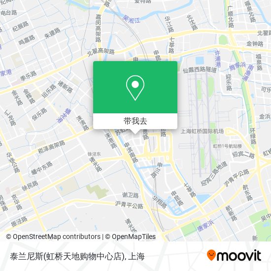 泰兰尼斯(虹桥天地购物中心店)地图