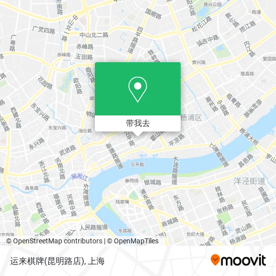 运来棋牌(昆明路店)地图