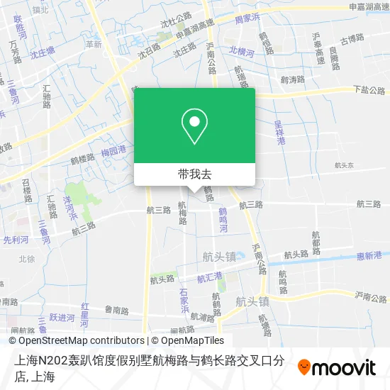 上海N202轰趴馆度假别墅航梅路与鹤长路交叉口分店地图