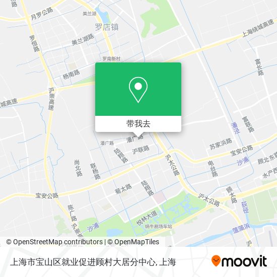 上海市宝山区就业促进顾村大居分中心地图