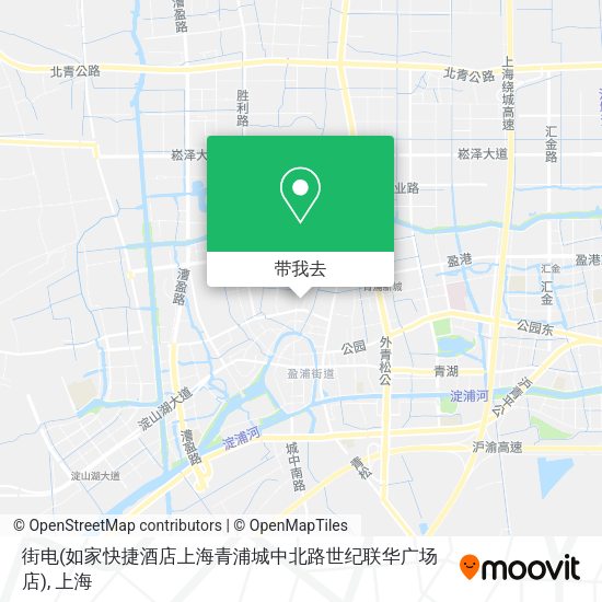 街电(如家快捷酒店上海青浦城中北路世纪联华广场店)地图