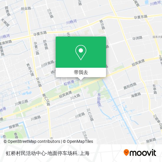 虹桥村民活动中心-地面停车场科地图