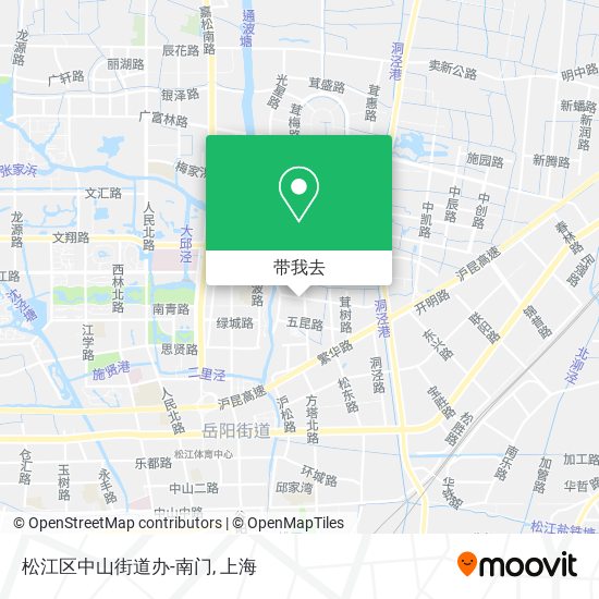 松江区中山街道办-南门地图