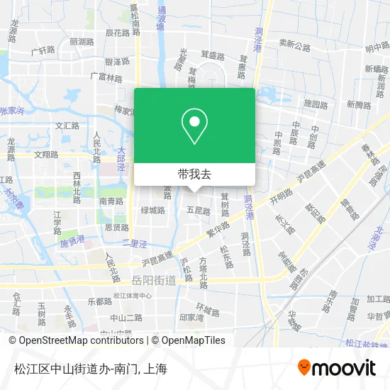 松江区中山街道办-南门地图