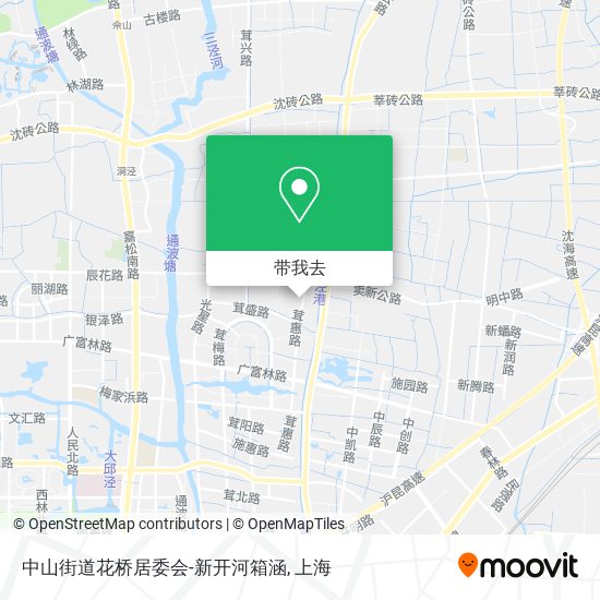 中山街道花桥居委会-新开河箱涵地图