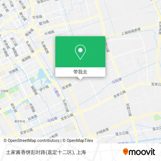 土家酱香饼彭封路(嘉定十二区)地图