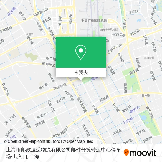 上海市邮政速递物流有限公司邮件分拣转运中心停车场-出入口地图