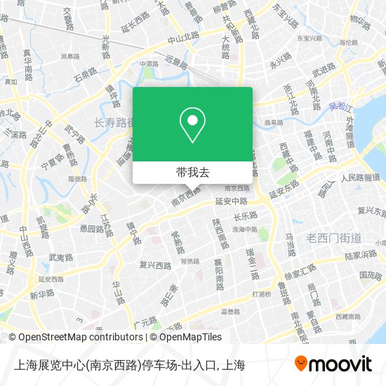 上海展览中心(南京西路)停车场-出入口地图