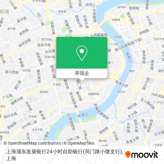 上海浦东发展银行24小时自助银行(局门路小微支行)地图