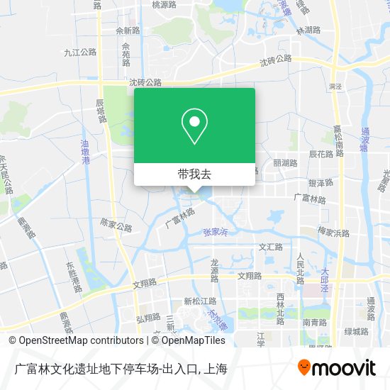 广富林文化遗址地下停车场-出入口地图