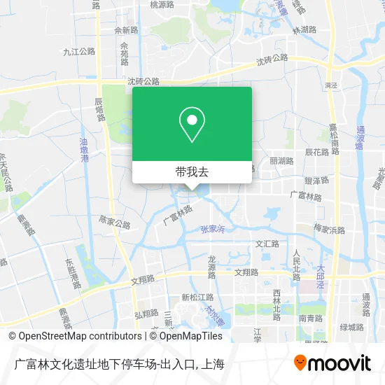 广富林文化遗址地下停车场-出入口地图