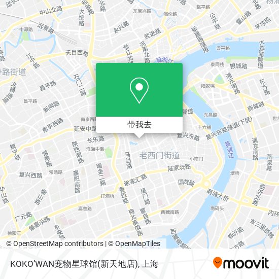 KOKO’WAN宠物星球馆(新天地店)地图