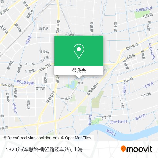 1820路(车墩站-香泾路泾车路)地图