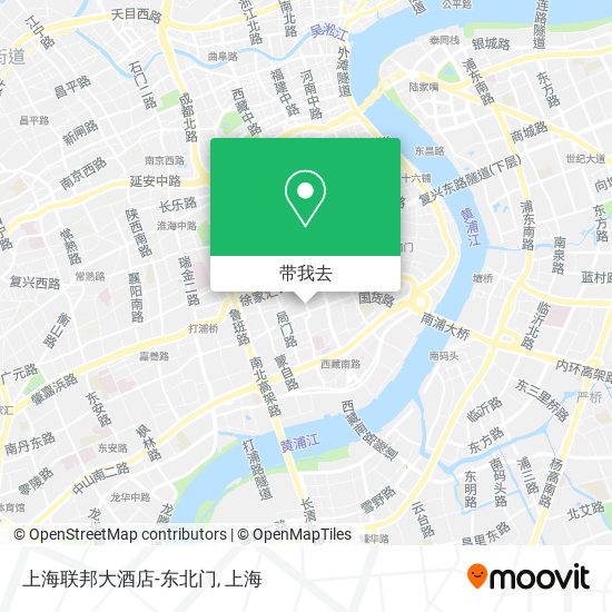 上海联邦大酒店-东北门地图