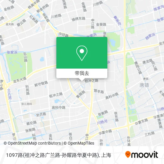 1097路(祖冲之路广兰路-孙耀路华夏中路)地图
