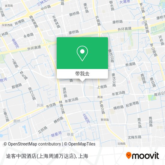 途客中国酒店(上海周浦万达店)地图