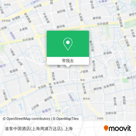 途客中国酒店(上海周浦万达店)地图