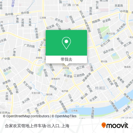 合家欢宾馆地上停车场-出入口地图