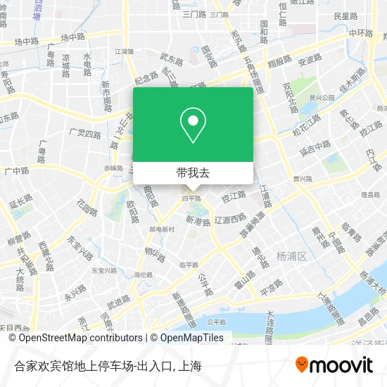 合家欢宾馆地上停车场-出入口地图