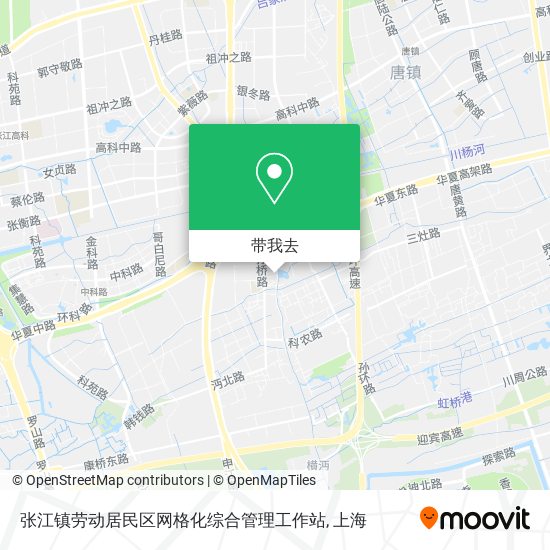 张江镇劳动居民区网格化综合管理工作站地图