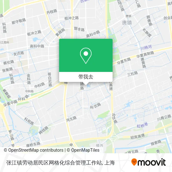 张江镇劳动居民区网格化综合管理工作站地图