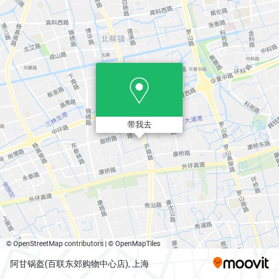 阿甘锅盔(百联东郊购物中心店)地图