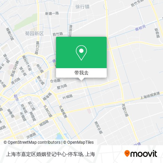 上海市嘉定区婚姻登记中心-停车场地图