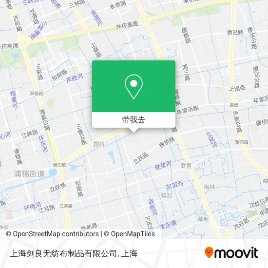上海剑良无纺布制品有限公司地图