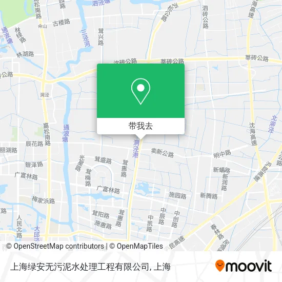 上海绿安无污泥水处理工程有限公司地图