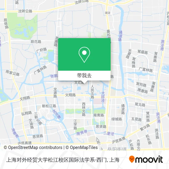上海对外经贸大学松江校区国际法学系-西门地图