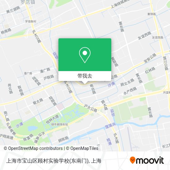 上海市宝山区顾村实验学校(东南门)地图