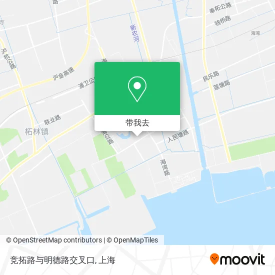 竞拓路与明德路交叉口地图
