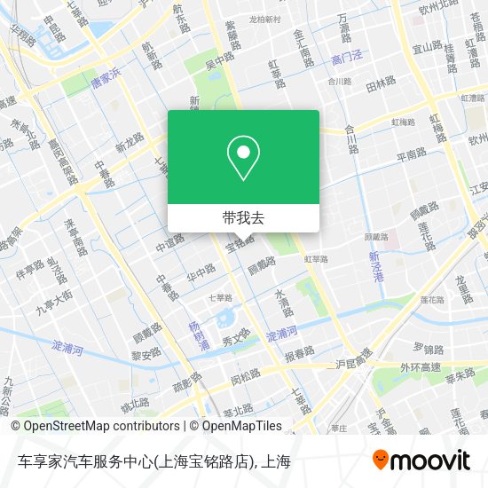 车享家汽车服务中心(上海宝铭路店)地图