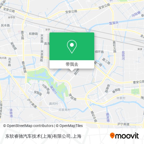 东软睿驰汽车技术(上海)有限公司地图