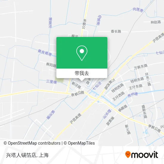 兴塔人锡箔店地图