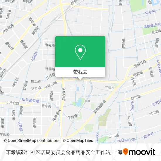 车墩镇影佳社区居民委员会食品药品安全工作站地图