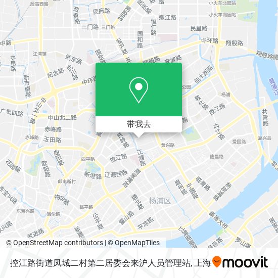 控江路街道凤城二村第二居委会来沪人员管理站地图