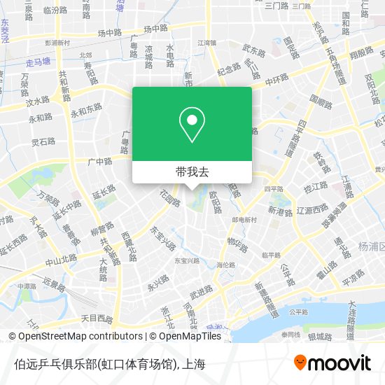 伯远乒乓俱乐部(虹口体育场馆)地图
