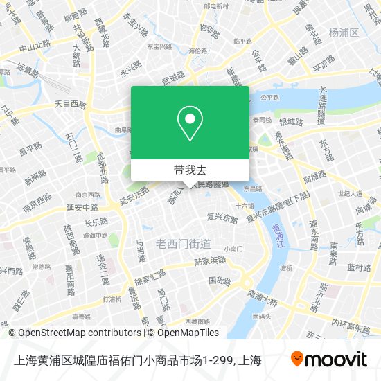 上海黄浦区城隍庙福佑门小商品市场1-299地图