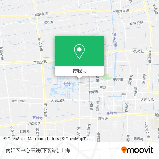 南汇区中心医院(下客站)地图