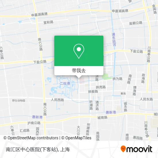 南汇区中心医院(下客站)地图