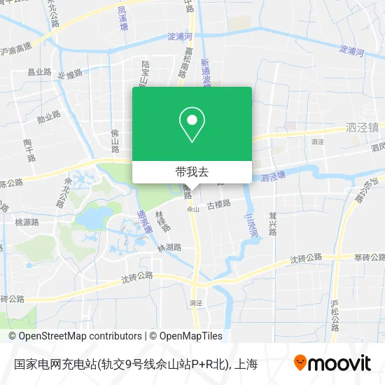 国家电网充电站(轨交9号线佘山站P+R北)地图