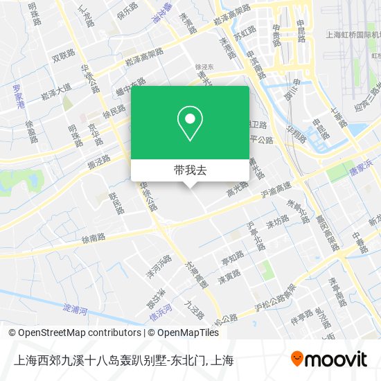 上海西郊九溪十八岛轰趴别墅-东北门地图