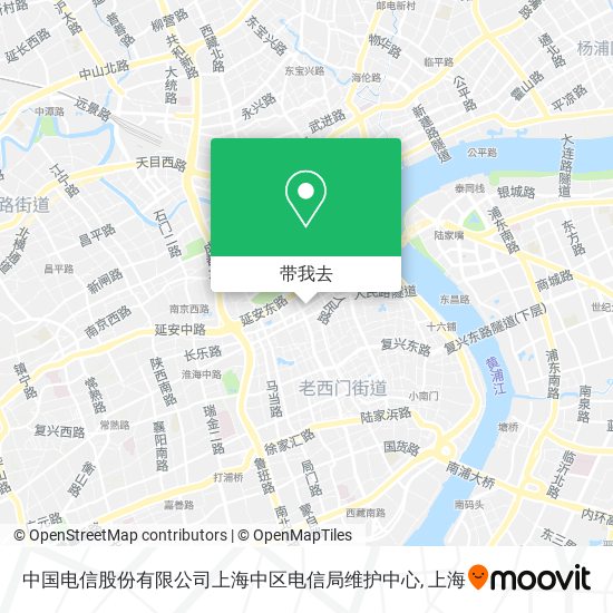 中国电信股份有限公司上海中区电信局维护中心地图