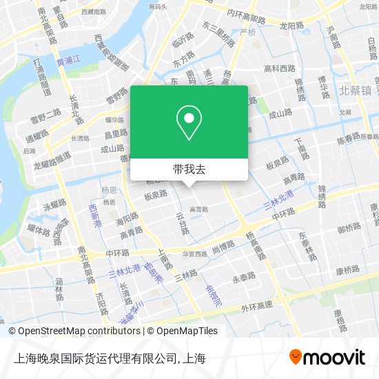 上海晚泉国际货运代理有限公司地图