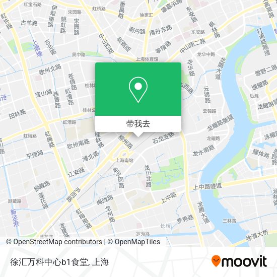 徐汇万科中心b1食堂地图