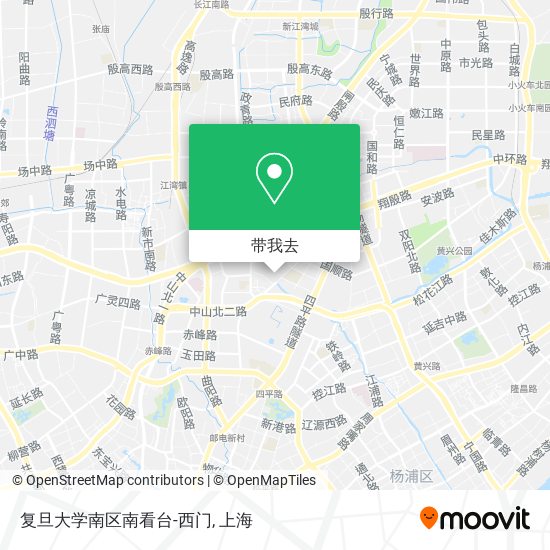 复旦大学南区南看台-西门地图