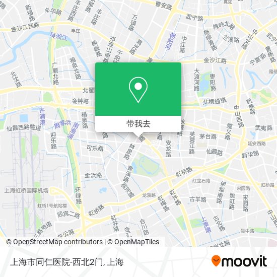 上海市同仁医院-西北2门地图